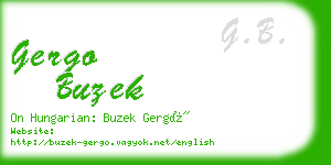 gergo buzek business card